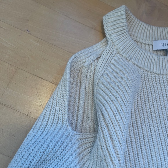 Intermix cold shoulder sweater. - Picture 3 of 6